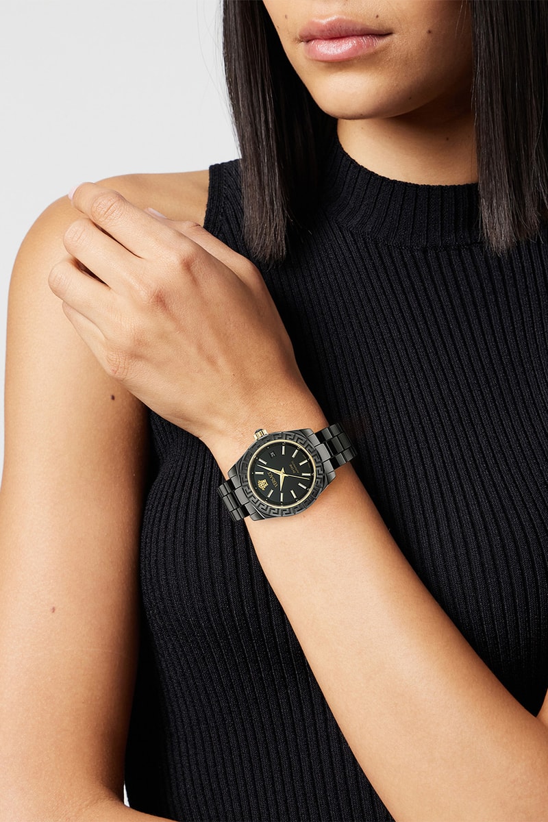 versace watches dv one automatic black white pink ceramic release details