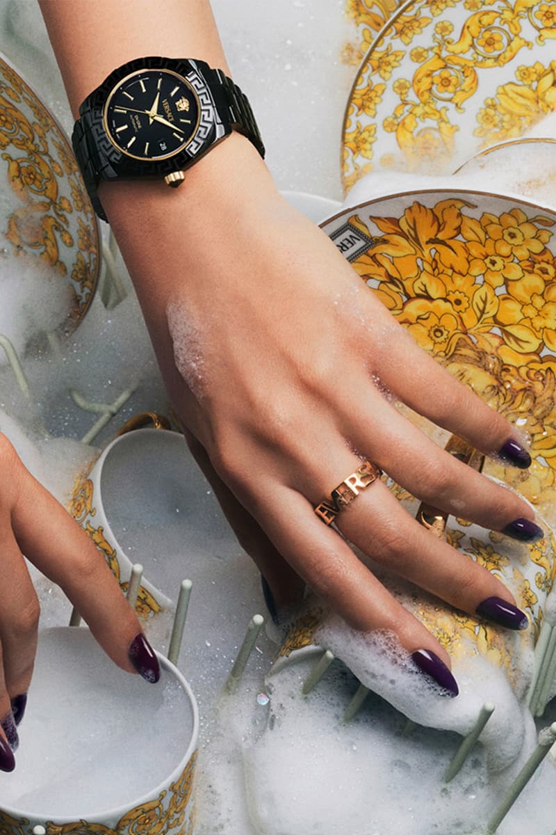 versace watches dv one automatic black white pink ceramic release details