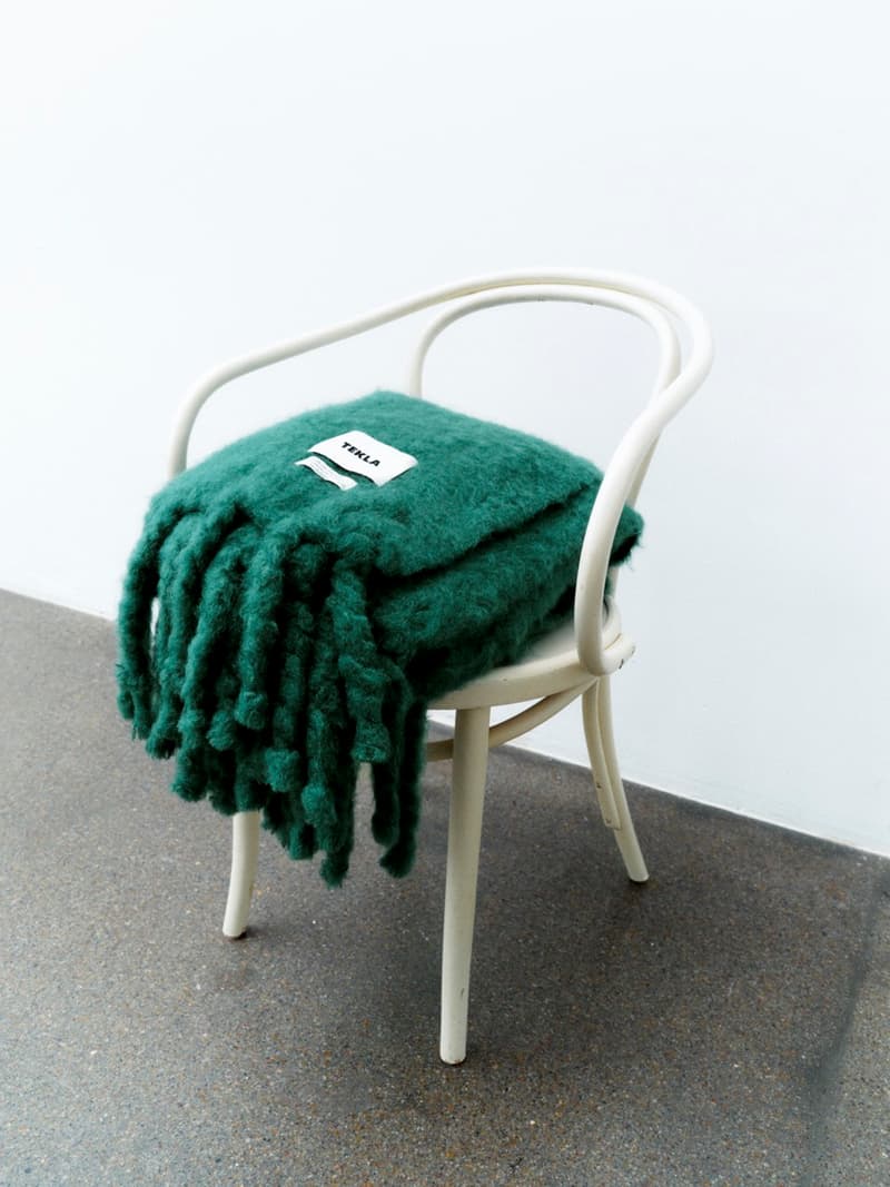 tekla blankets yellow berry blue