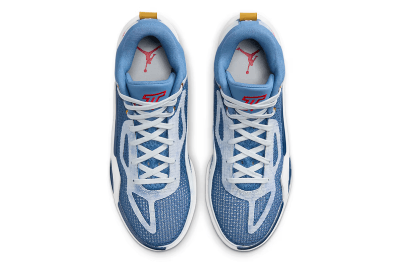 jordan jayson tatum denim sneaker basketball shoe
