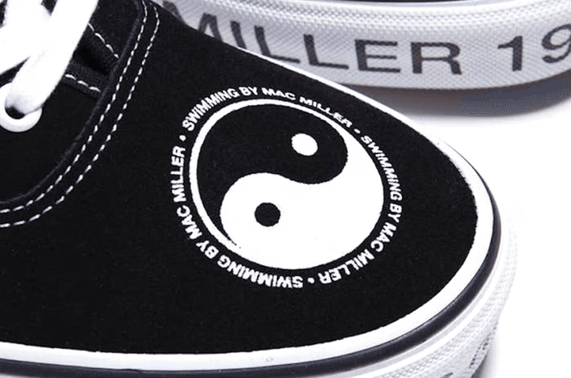 mac miller swimming album vans authentic sneaker black white