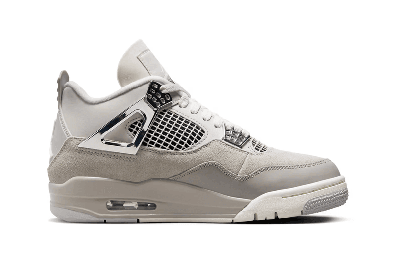 air jordan 4 frozen moments sneakers women grey white silver