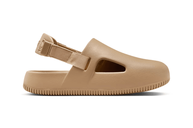 nike calm mule sesame brown slip on soft shoe