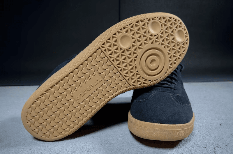 adidas yeezy samba sneaker black suede rubber sole 