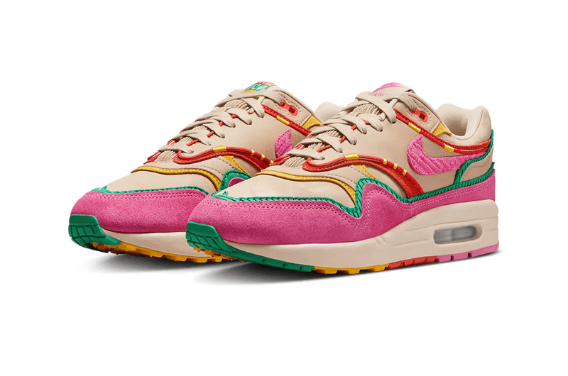 Día de Muertos nike familia air max 1 sneaker pink green beige