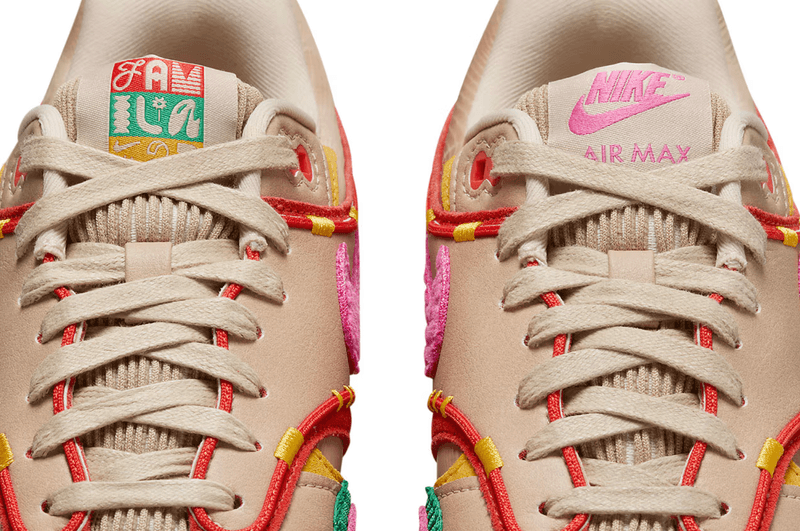 Día de Muertos nike familia air max 1 sneaker pink green beige