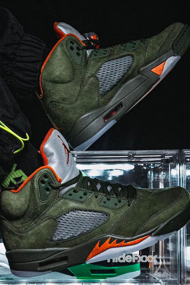 jordan brand air jordan 5 "olive" sneakers where to buy release date price information