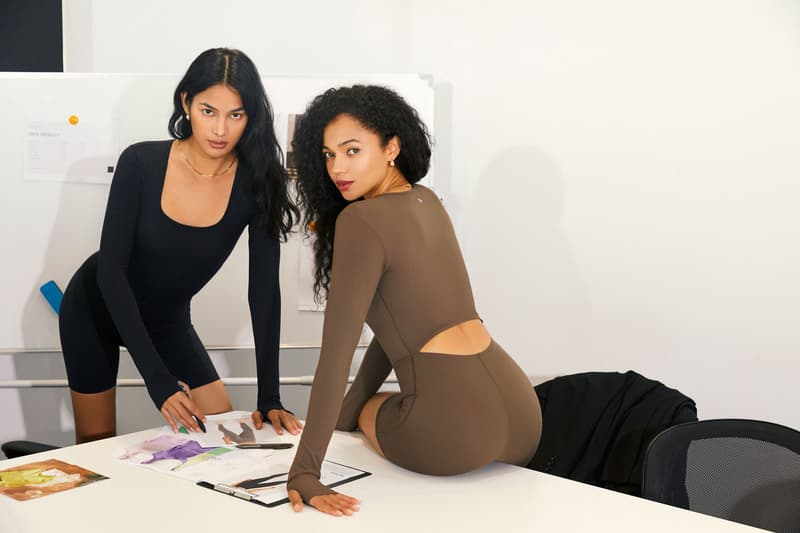 glowmode werk it collection activewear business wear office fashion ready to wear workout exercise leggings skirts tops black olive green white