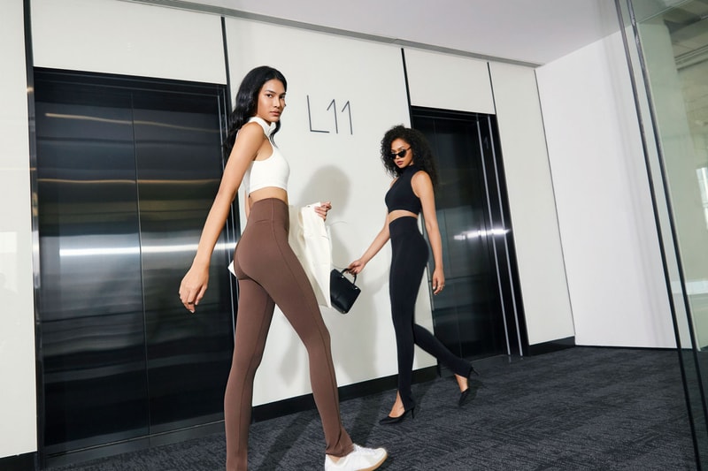glowmode werk it collection activewear business wear office fashion ready to wear workout exercise leggings skirts tops black olive green white