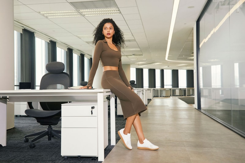 glowmode werk it collection activewear business wear office fashion ready to wear workout exercise leggings skirts tops black olive green white