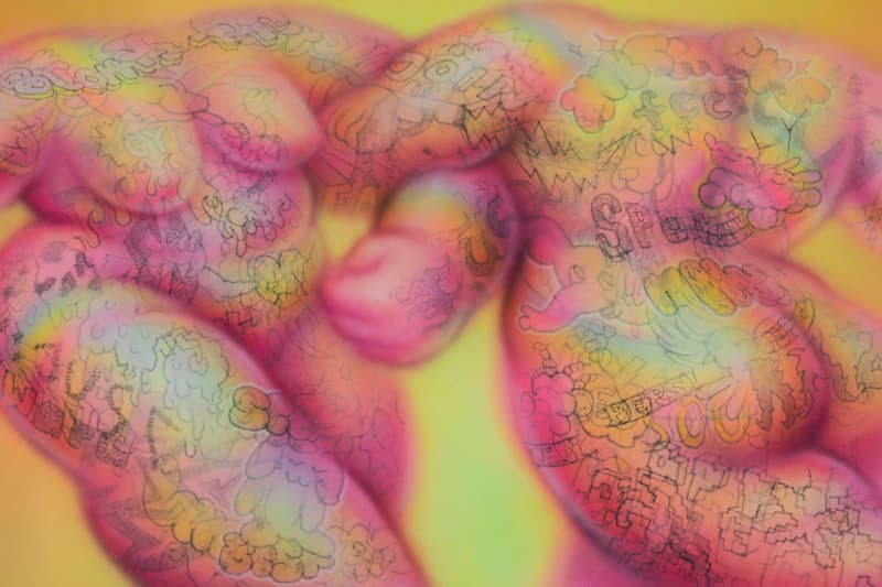 magda kirk artist bodies pink fluffy gallery paintings drawings exhibition