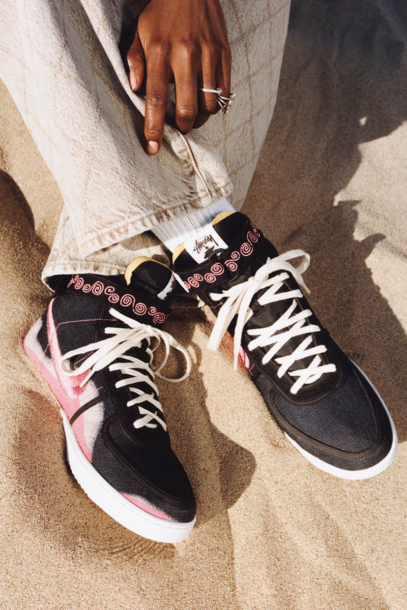 stussy nike vandal high sneaker collab textile noma