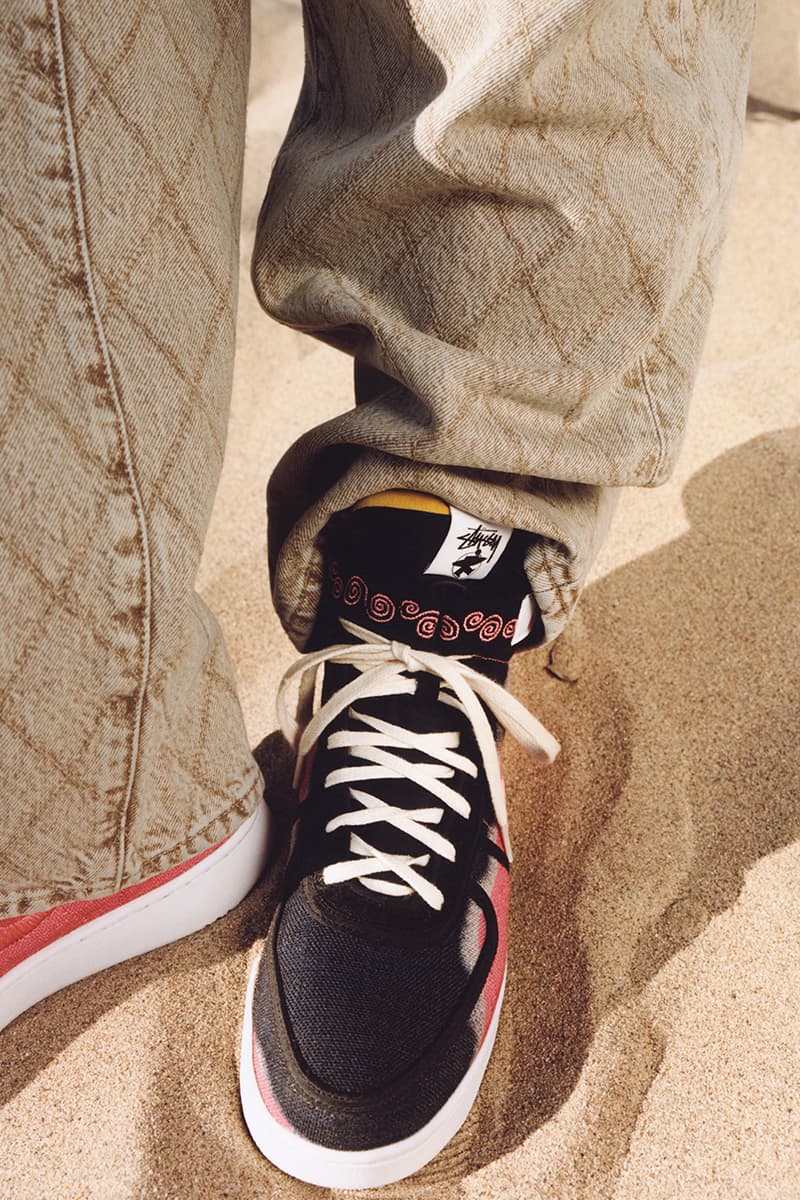 stussy nike vandal high sneaker collab textile noma
