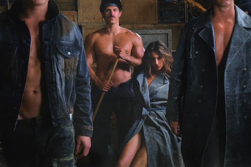 guess fall winter campaign snakes body nude leather woman