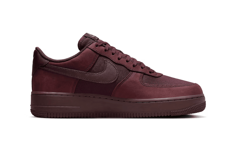 nike air force 1 low premium sneaker burgundy suede