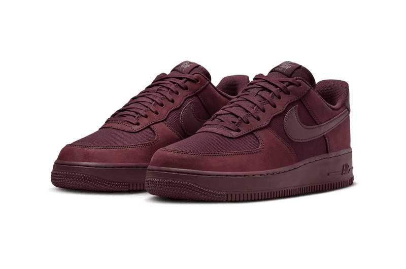 nike air force 1 low premium sneaker burgundy suede