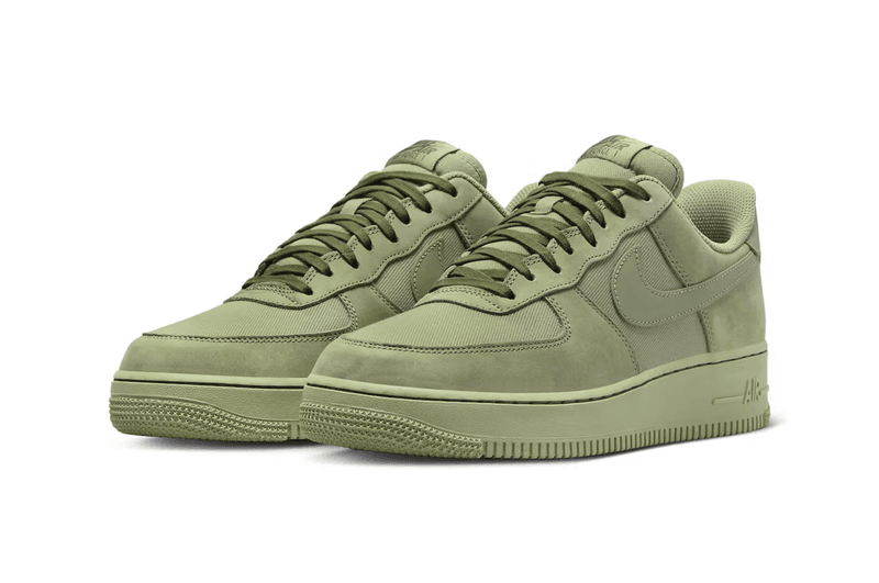 nike air force 1 low sneaker oil green suede pale 