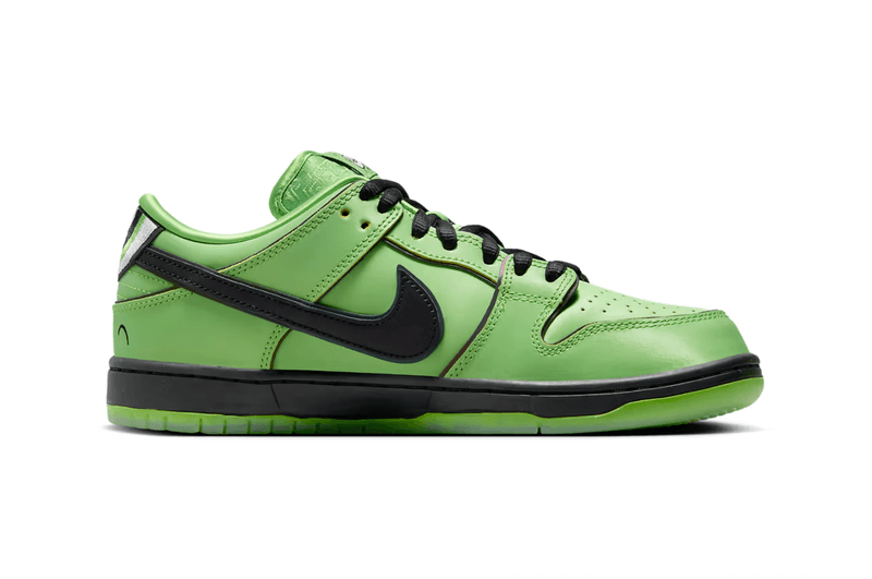 nike sb dunk powerpuff girls sneaker buttercup blossom pink green shoes bubbles blue