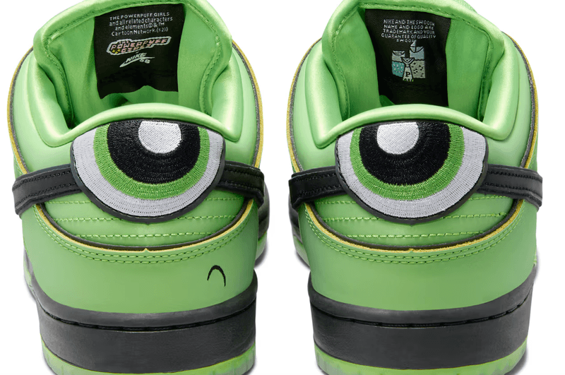 nike sb dunk powerpuff girls sneaker buttercup blossom pink green shoes bubbles blue