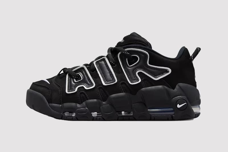 nike ambush air more uptempo sneaker low black white