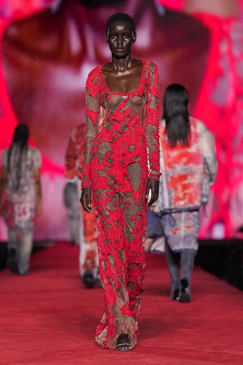 diesel glenn martens spring summer 2024 london fashion week show rave latto winnie harlow 