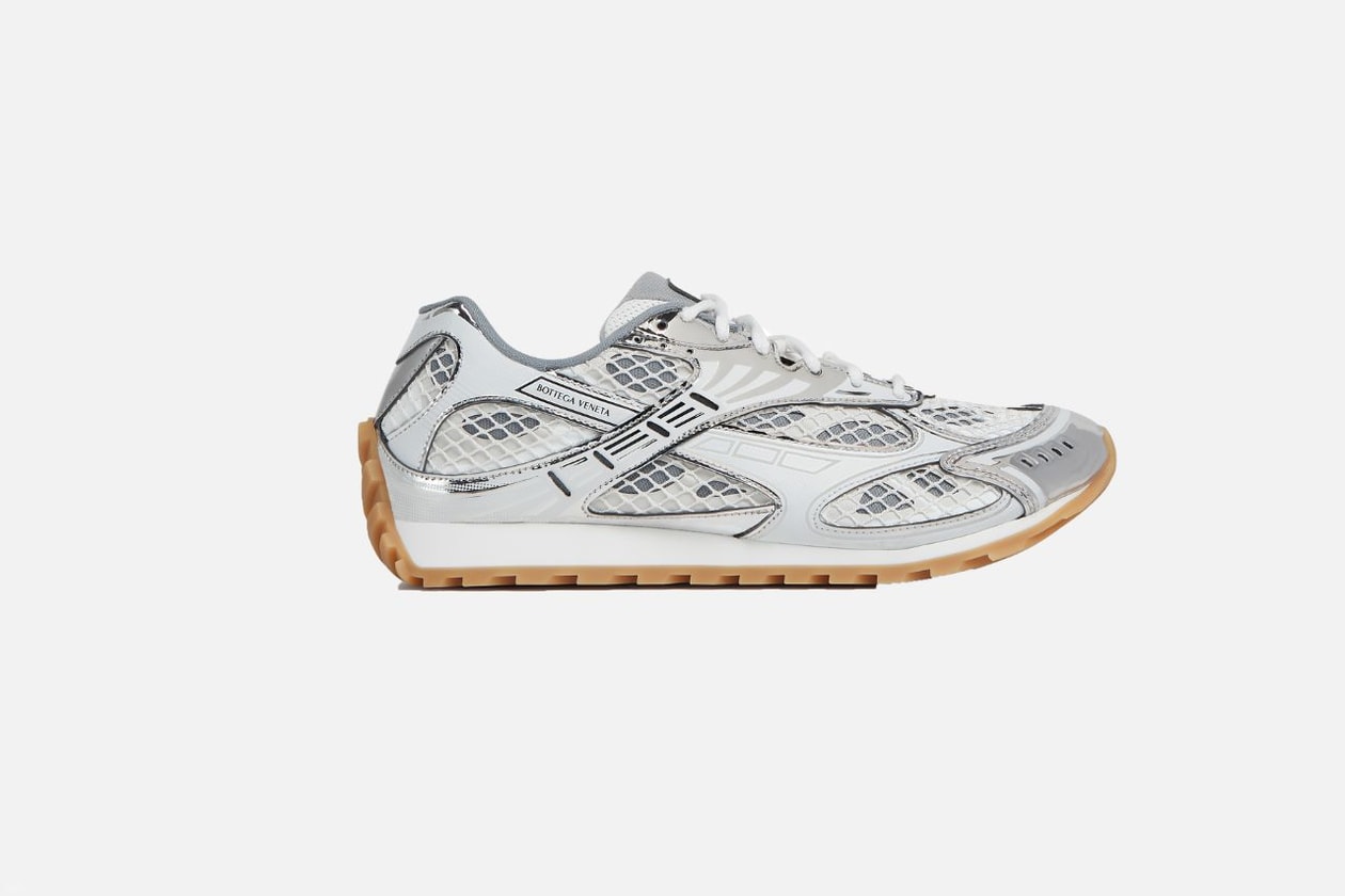 silver, footwear, shopping guide, sneakers, trends, Maguire, Cecilie Bahnsen x ASICS, Maison Margiela, Onitsuka Tiger, Bottega Veneta, New Balance, Ganni, Nike, YUME YUME