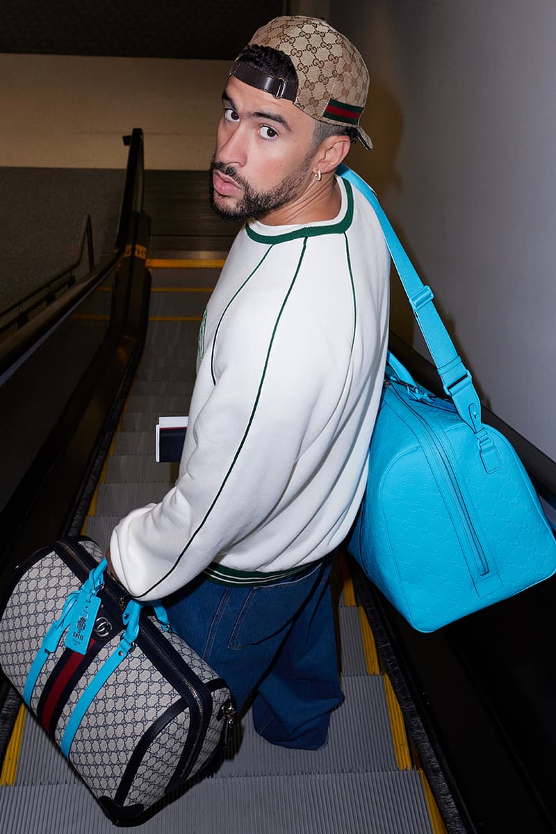 kendall jenner bad bunny relationship gucci campaign airport luggage