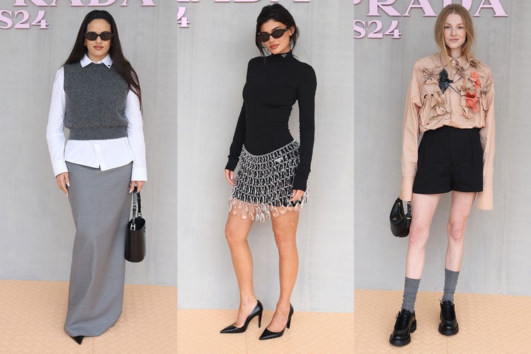 Kylie Jenner, Hunter Schafer and Rosalia Sit Front Row at Prada SS24