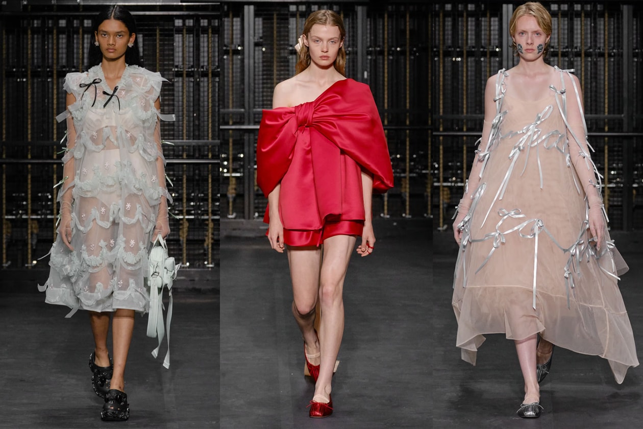 bows ribbons fashion week london milan simone rocha 