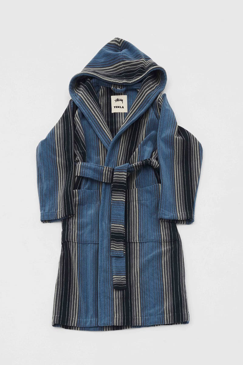 tekla stussy bedding sleepwear towels shorts lime green stripes poplin