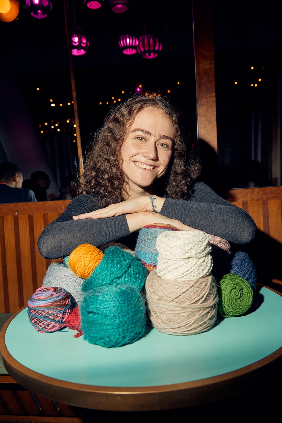 Ella Emhoff Soft Hands Knitting Club at The Standard East Village