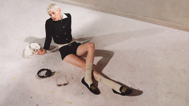 emma corrin miu miu holiday christmas