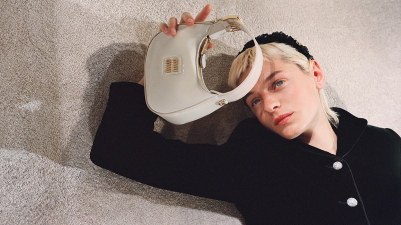emma corrin miu miu holiday christmas