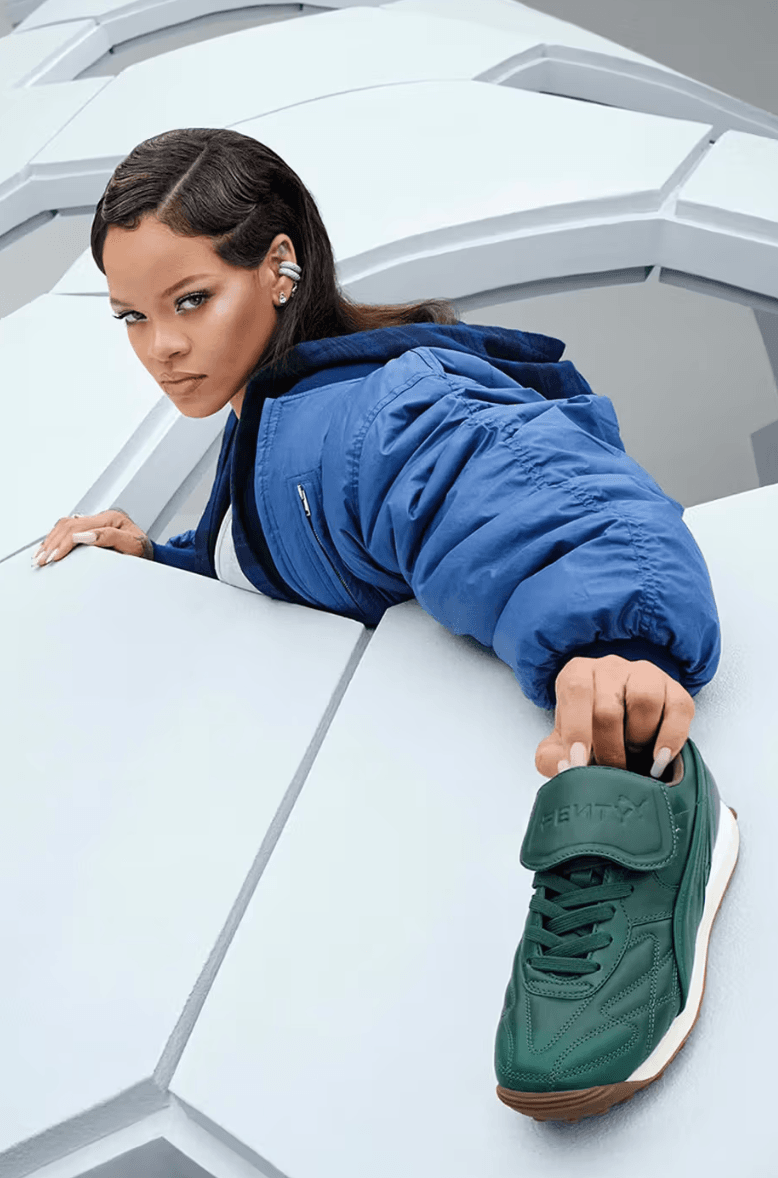 fenty puma avanti sneaker blue green rihanna