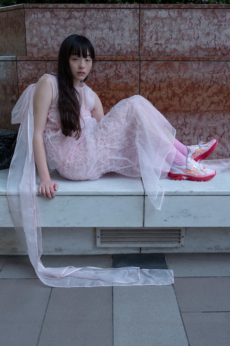 cecilie bahnsen asics sneakers pink blue white red