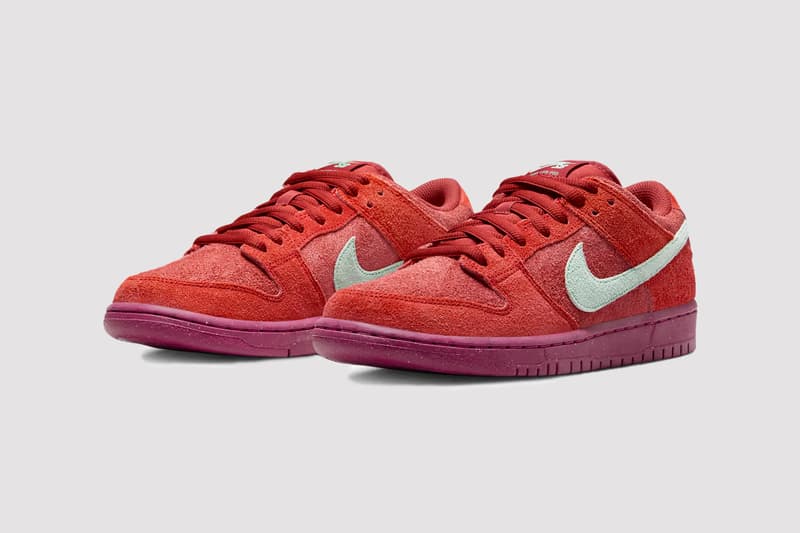 nike sb dunk low mystic red sneakers footwear release price information 