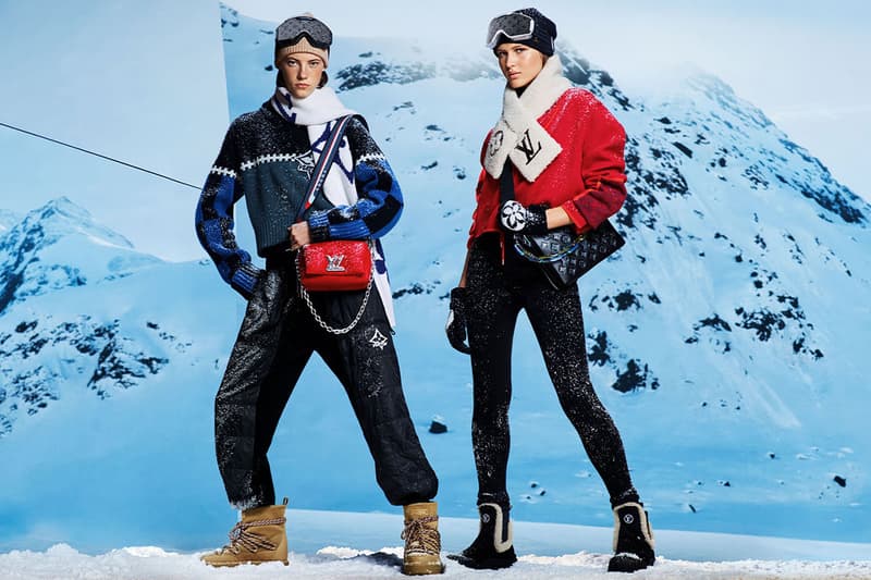 louis vuitton ski collection bags shearling jackets puffer boots