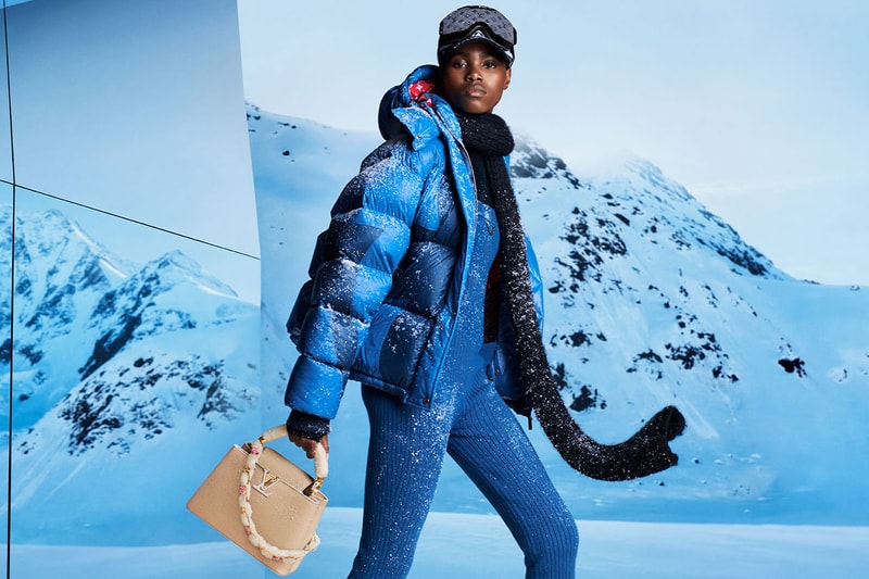 louis vuitton ski collection bags shearling jackets puffer boots