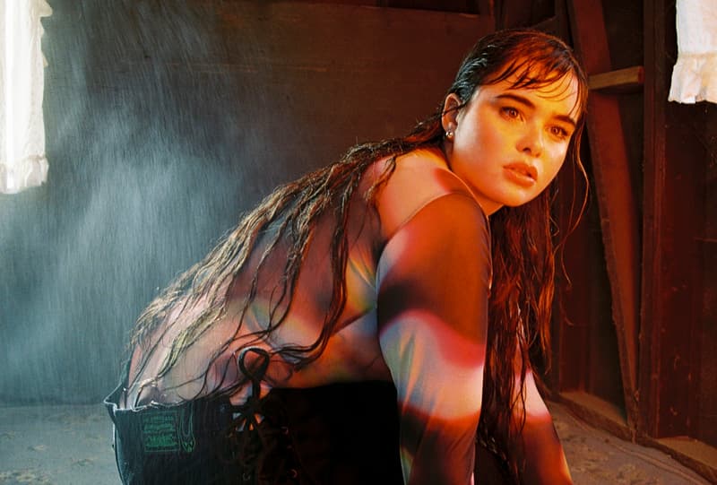 barbie ferreira levis campaign denim coat top jacket