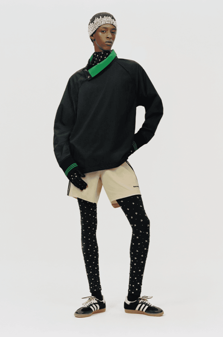 wales bonner adidas samba sneaker black brown leopard beige