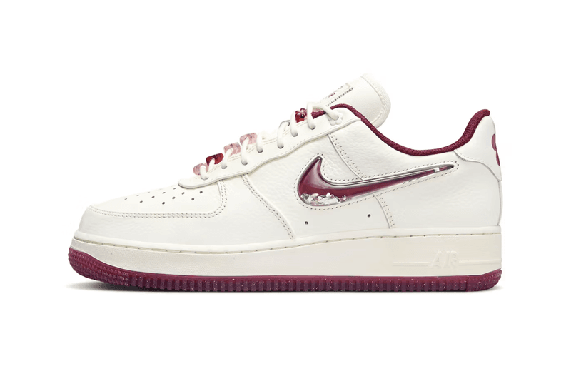 nike valentine's day air force 1 cortez sneaker red pink white