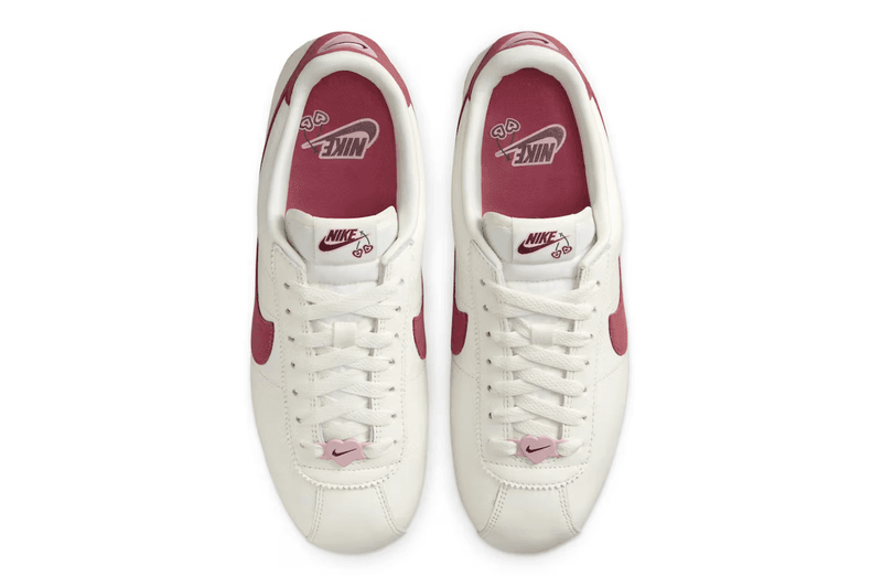 nike valentine's day air force 1 cortez sneaker red pink white