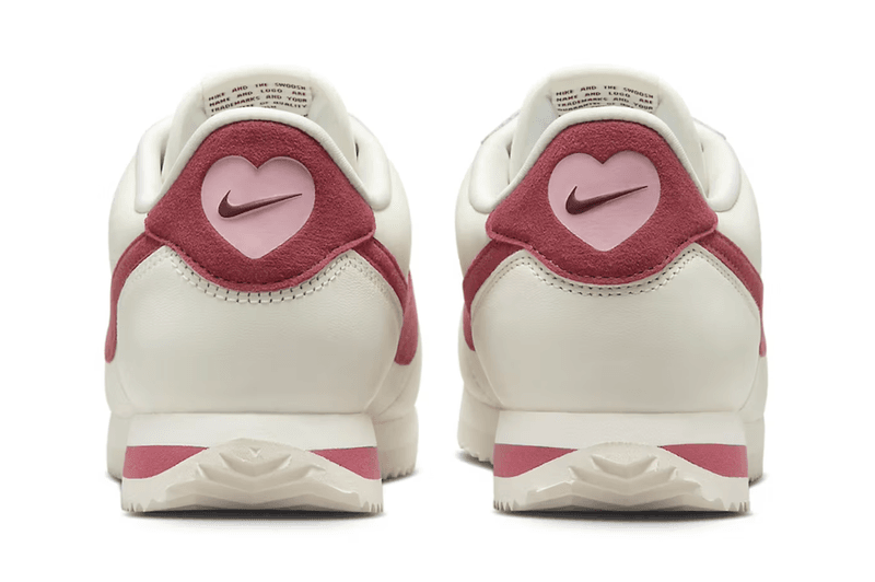 nike valentine's day air force 1 cortez sneaker red pink white