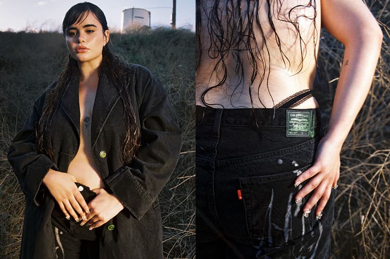 barbie ferreira levis campaign denim coat top jacket