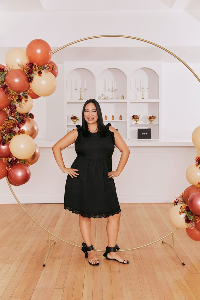 shein wife of the party seasonal shopping edit jena frumes tablescape table setting candle holders balloons friendsgiving holiday events hosting