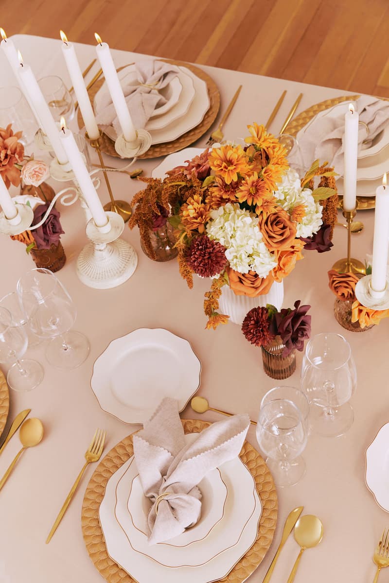 shein wife of the party seasonal shopping edit jena frumes tablescape table setting candle holders balloons friendsgiving holiday events hosting