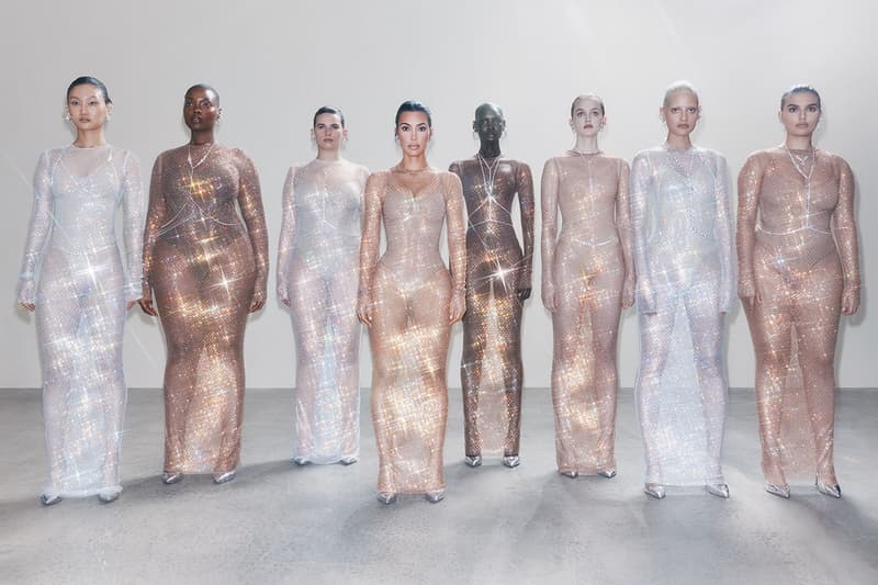 skims swarovski lounge bra shimmer diamonds kim kardashian dresses shapewear