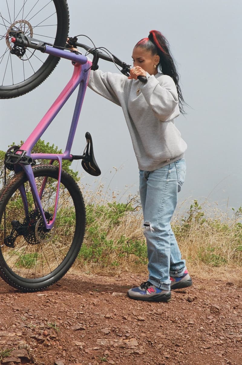 new balance levi's mt sneaker outdoors bike riding bicycle pink purple beige 