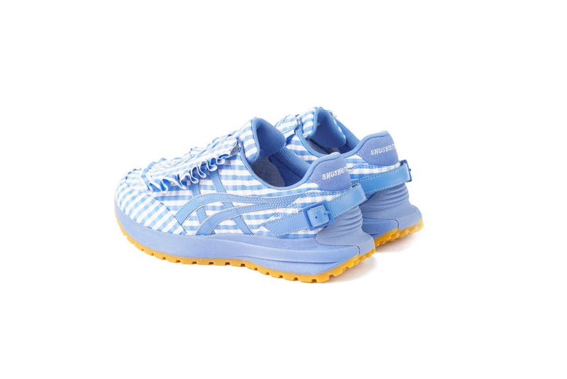 shushu tong asics trainers shoes black frill