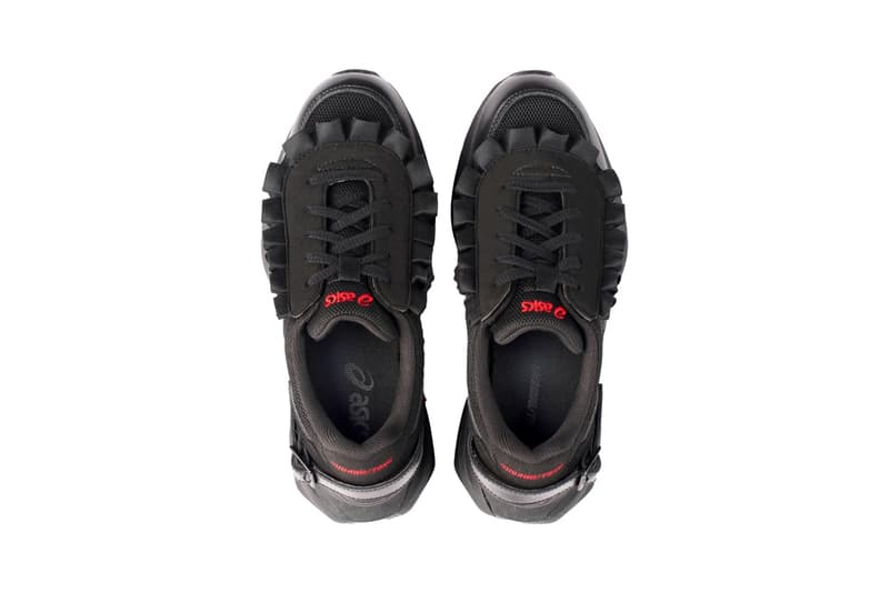 shushu tong asics trainers shoes black frill